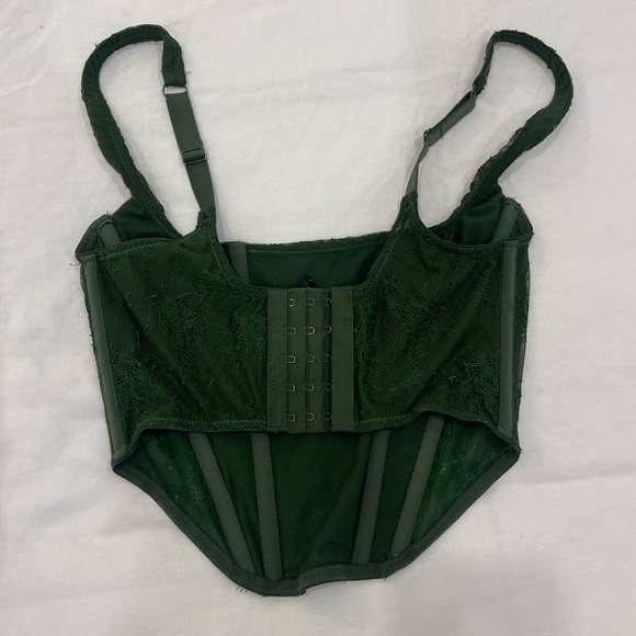 UO green lace corset top size s - Picture 2 of 2